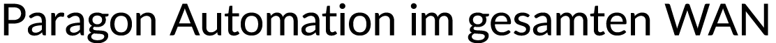 Paragon Automation im gesamten WAN
