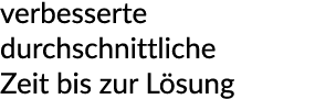 verbesserte durchschnittliche Zeit bis zur L sung 