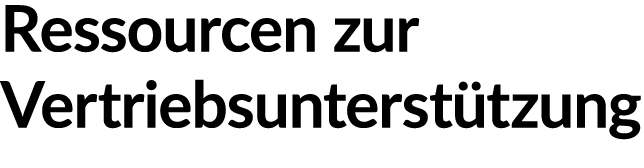 Ressourcen zur Vertriebsunterst tzung