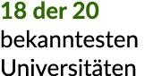 18 der 20 bekanntesten Universit ten