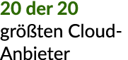 20 der 20 gr ten Cloud Anbieter 