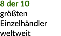 8 der 10 gr ten Einzelh ndler weltweit