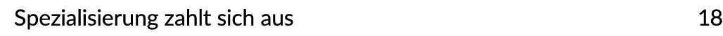 Spezialisierung zahlt sich aus 18