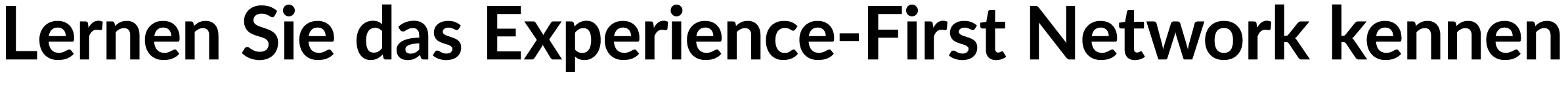 Lernen Sie das Experience First Network kennen