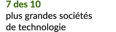 7 des 10 plus grandes soci t s de technologie