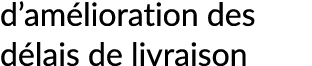 d’am lioration des d lais de livraison