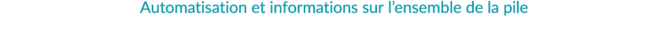 Automatisation et informations sur l’ensemble de la pile