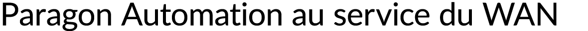 Paragon Automation au service du WAN