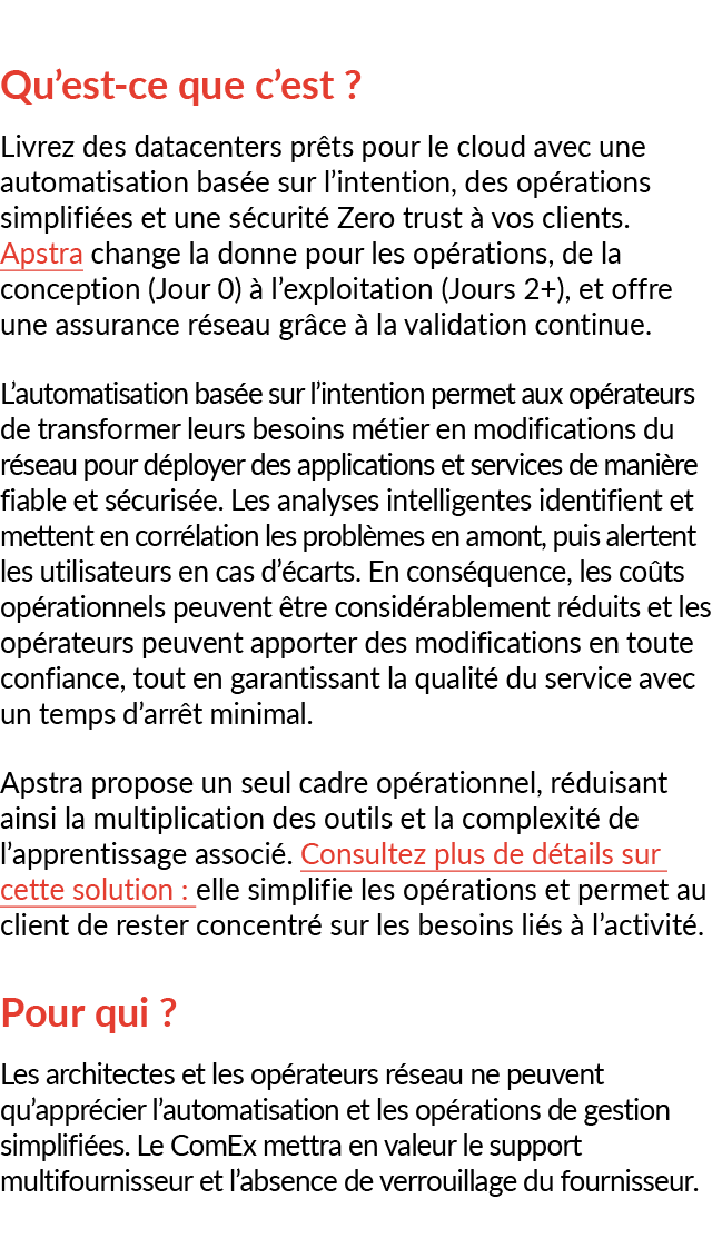 Qu’est ce que c’est ? Livrez des datacenters pr ts pour le cloud avec une automatisation bas e sur l’intention, des o...