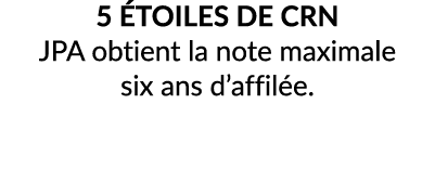 5 TOILES DE CRN JPA obtient la note maximale six ans d’affil e.