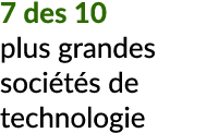 7 des 10 plus grandes soci t s de technologie