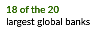 18 of the 20 largest global banks