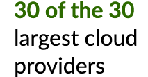 30 of the 30 largest cloud providers