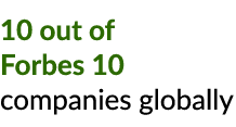 10 out of Forbes 10 companies globally
