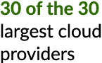 30 of the 30 largest cloud providers