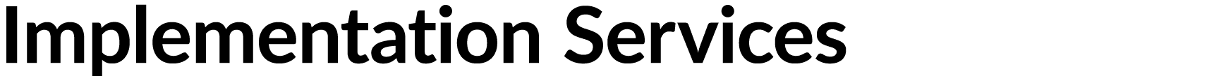 Implementation Services