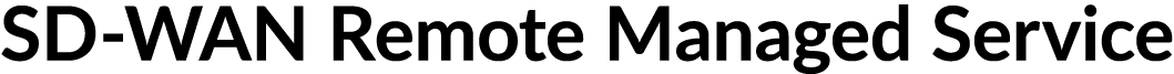 SD WAN Remote Managed Service