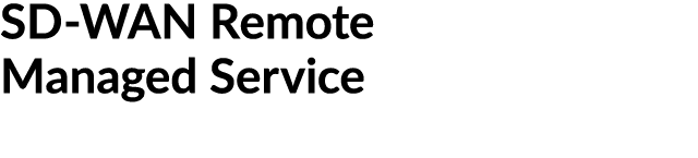 SD WAN Remote Managed Service