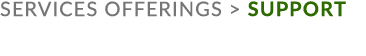 services offerings  support