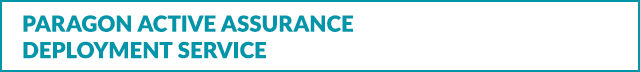 Paragon Active Assurance Deployment Service