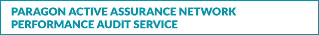 Paragon Active Assurance Network Performance Audit Service