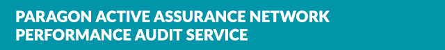 Paragon Active Assurance Network Performance Audit Service