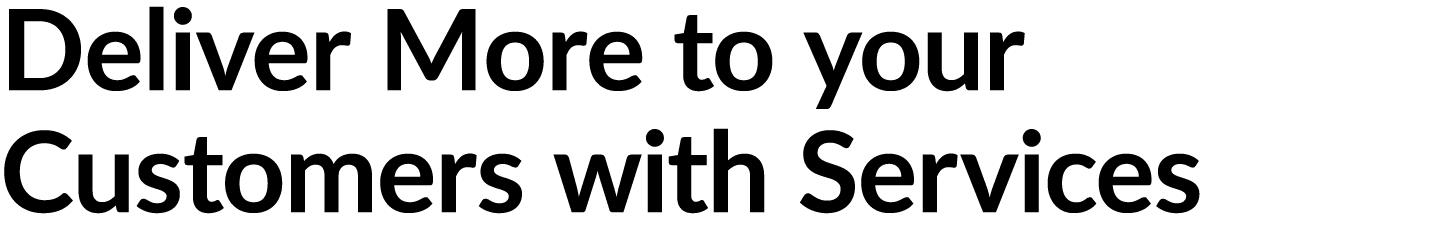 Deliver More to your Customers with Services